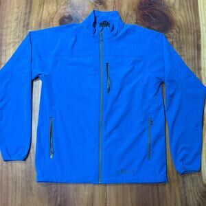 Marmot Tempo Men's Full zip Jacket L Softshell Saphire Blue Hiking Outdoor K3-12